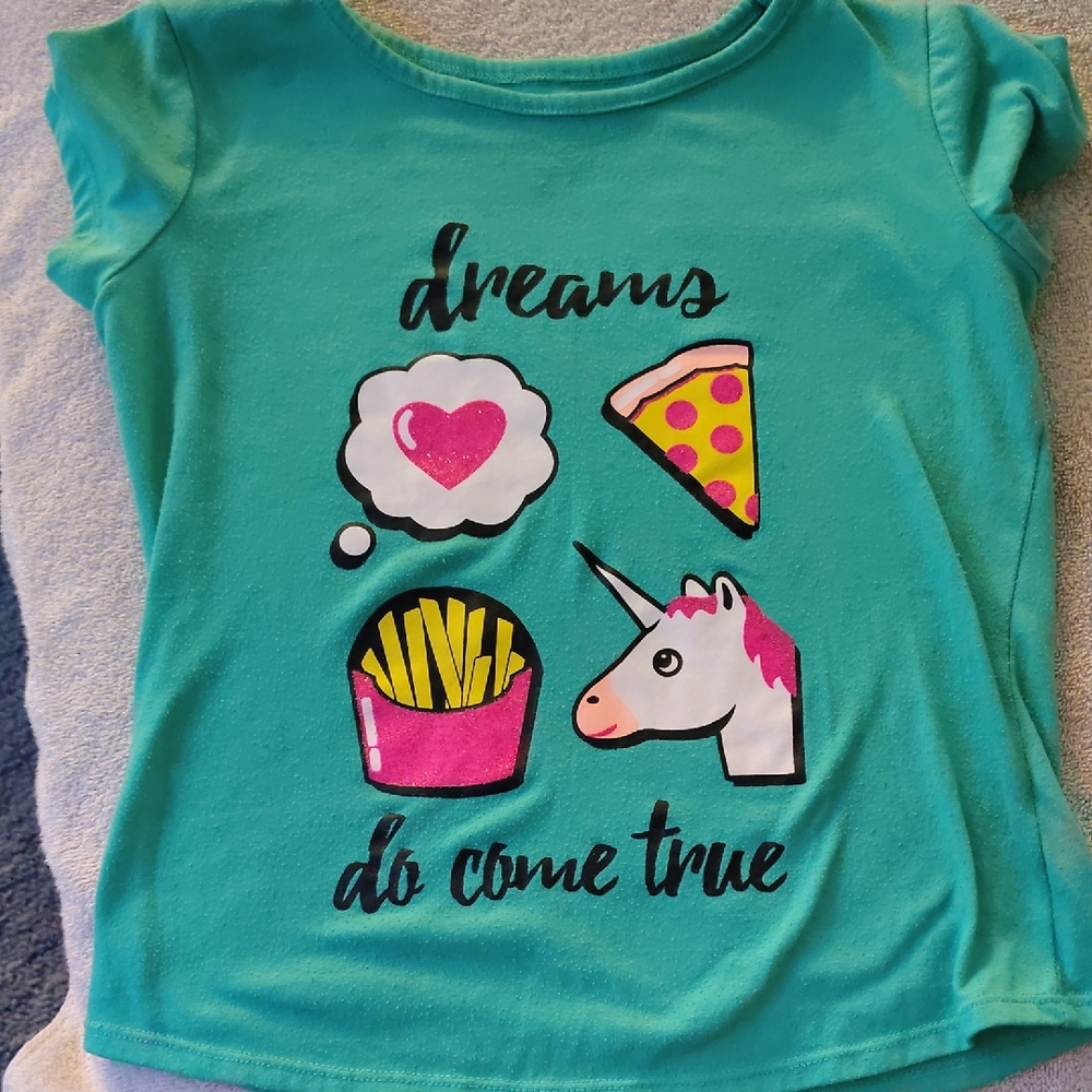 Source Unknown Teal Kids Tee with Fun Graphics